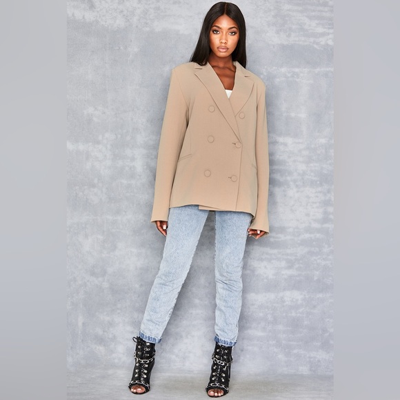 Mistress Rocks 'BUSINESS AS USUAL' Camel Oversized Blazer - Picture 12 of 14
